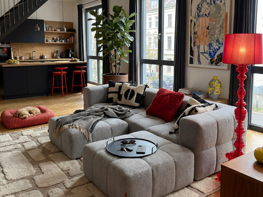 4 Teiliges Modulares Sofa – Grau