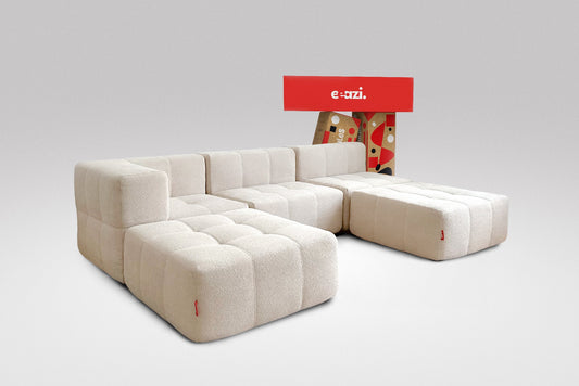 5 Teiliges Modulares Sofa – Beige