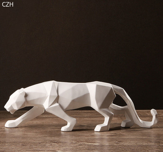 Nordic Style Möbeldeko - Origami Harz Leopard