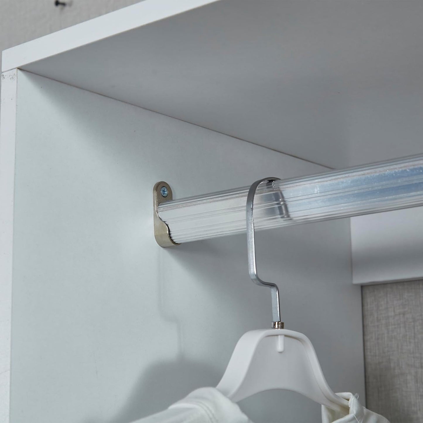 305 GreyCloset System: Begehbares Schranksystem mit 4 Schubladen, Schrank-Set mit Regalen, Kleiderstange, Metallgriffen, integriertem Stauraum, 80 cm B x 40 cm T x 180 cm H